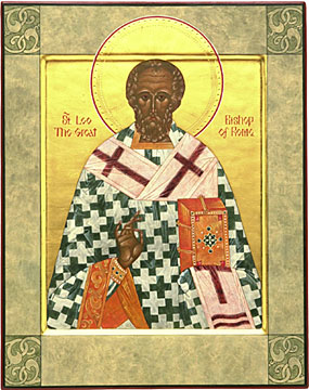 St. Leo I, was Bishop of Rome from the years 440 to 461 A.D. - a pope revered as a saint in both the East and West